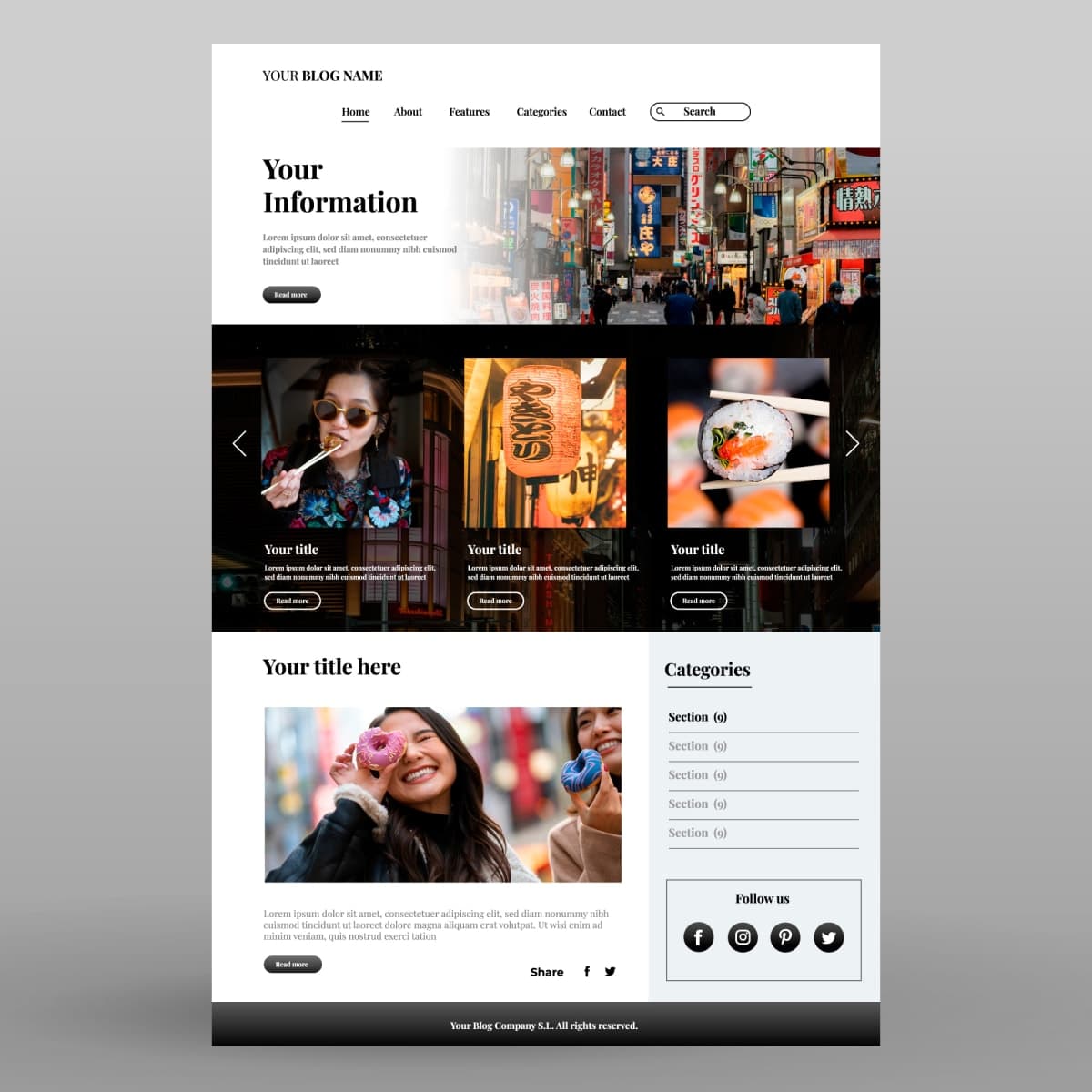 Mockup website modern